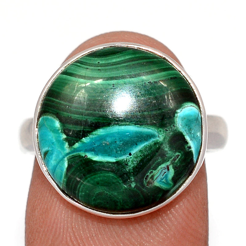 Malachite In Chrysocolla Ring - MICR1589