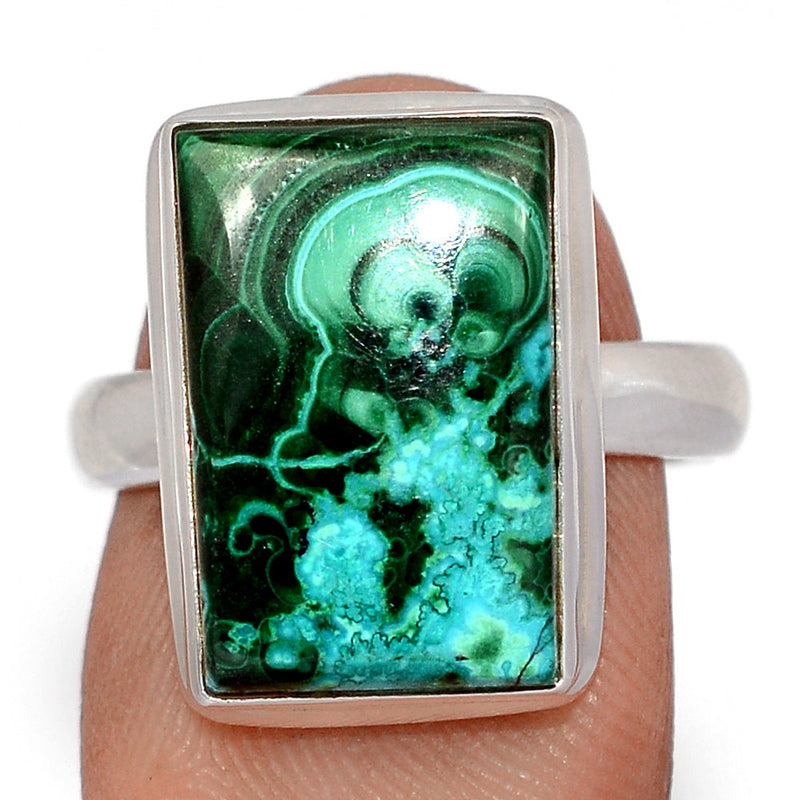 Malachite In Chrysocolla Ring - MICR1590
