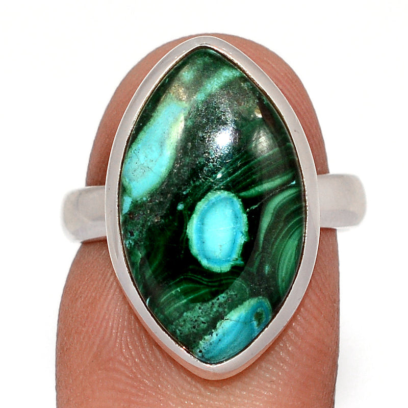Malachite In Chrysocolla Ring - MICR1595