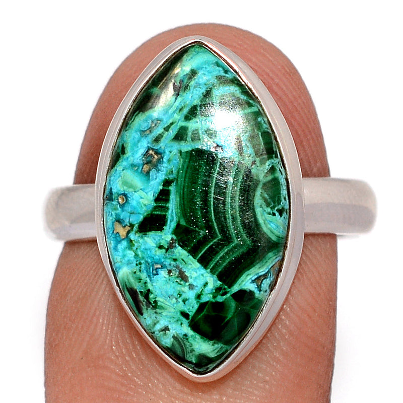 Malachite In Chrysocolla Ring - MICR1597