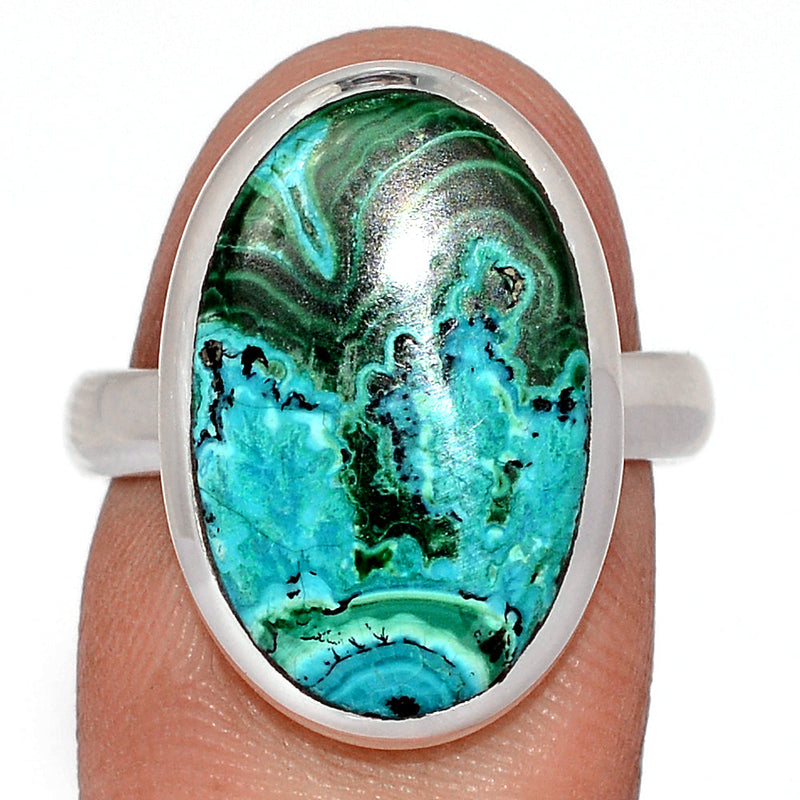 Malachite In Chrysocolla Ring - MICR1599
