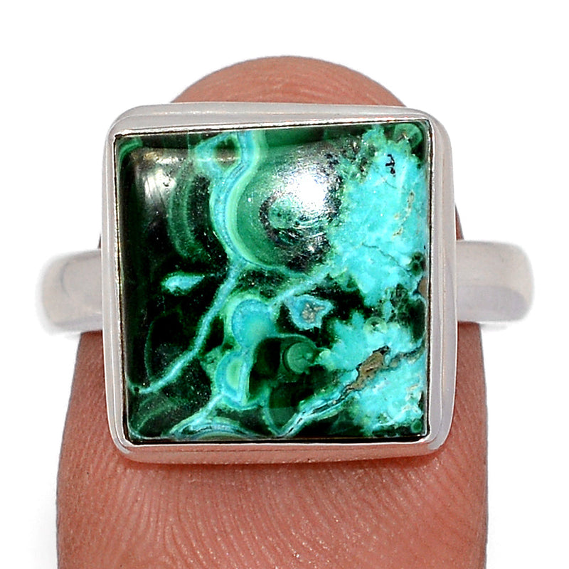 Malachite In Chrysocolla Ring - MICR1600