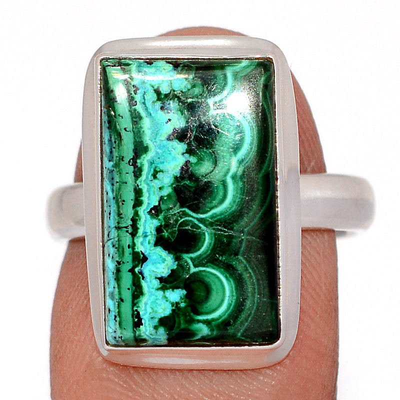 Malachite In Chrysocolla Ring - MICR1602