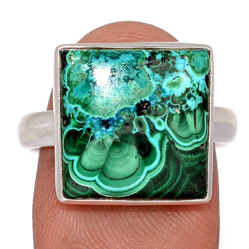 Malachite In Chrysocolla Ring - MICR1603
