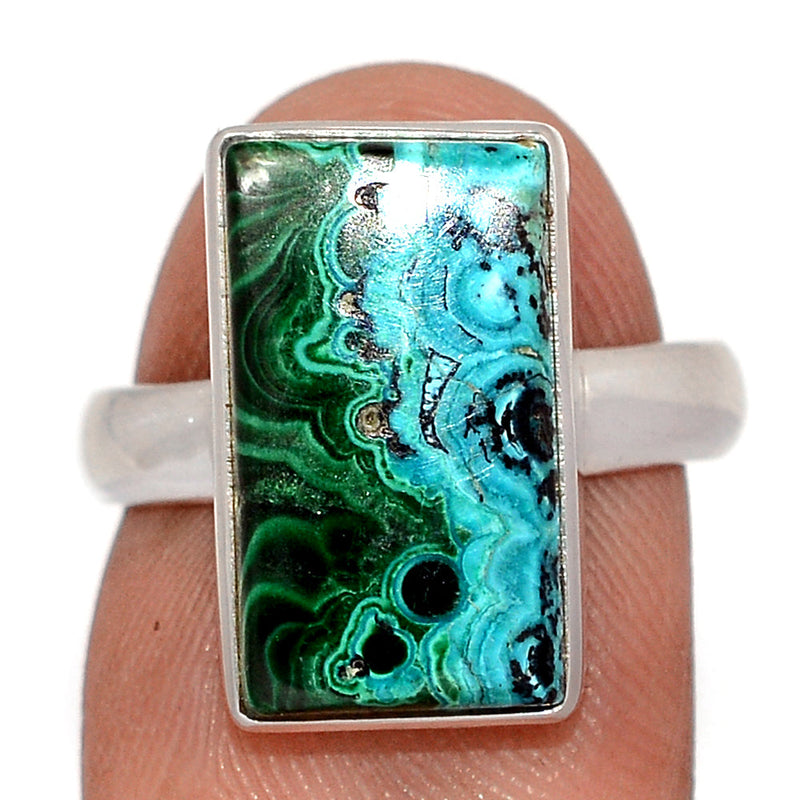 Malachite In Chrysocolla Ring - MICR1604