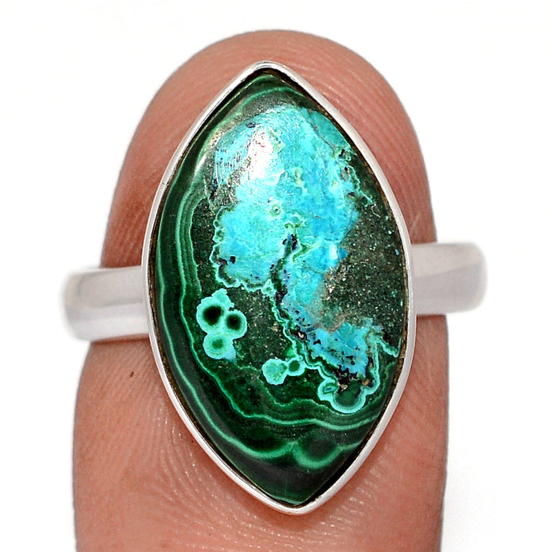 Malachite In Chrysocolla Ring - MICR1605