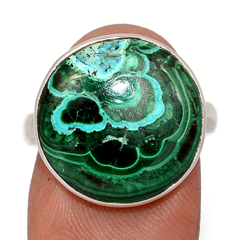 Malachite In Chrysocolla Ring - MICR1607