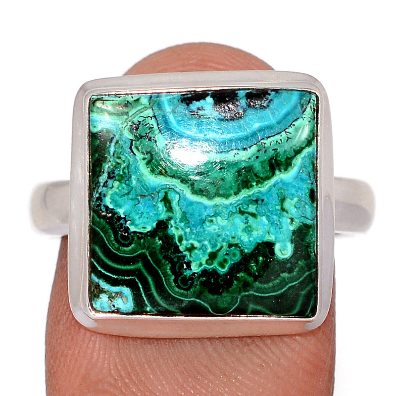 Malachite In Chrysocolla Ring - MICR1608