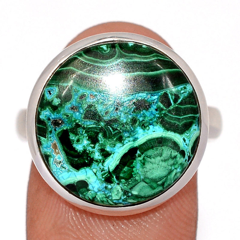 Malachite In Chrysocolla Ring - MICR1610