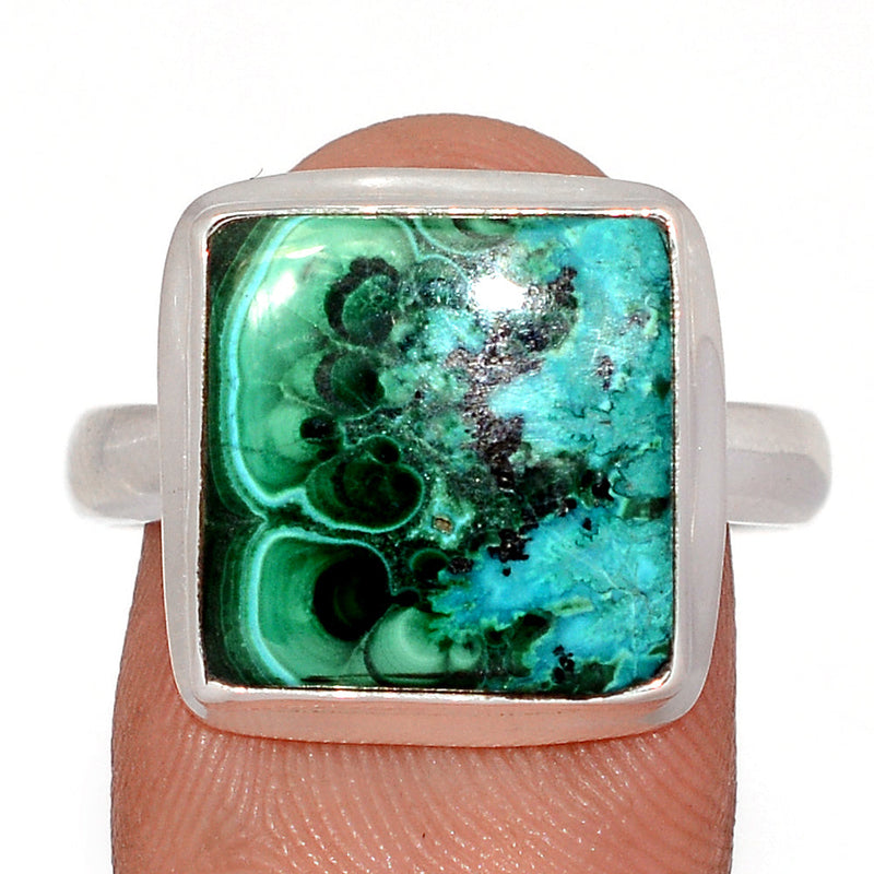 Malachite In Chrysocolla Ring - MICR1612