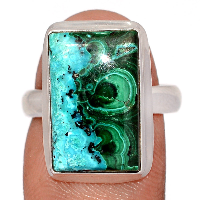 Malachite In Chrysocolla Ring - MICR1614