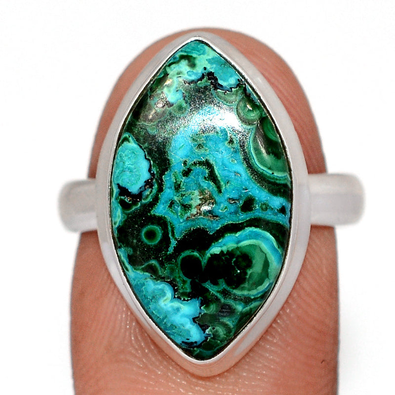 Malachite In Chrysocolla Ring - MICR1617