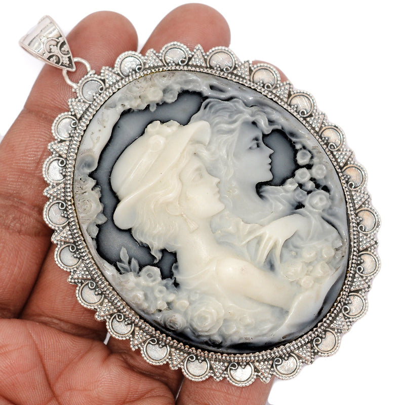 3.7" Jumbo - Cameo Pendants - MIXP120 - Weight 48.1g