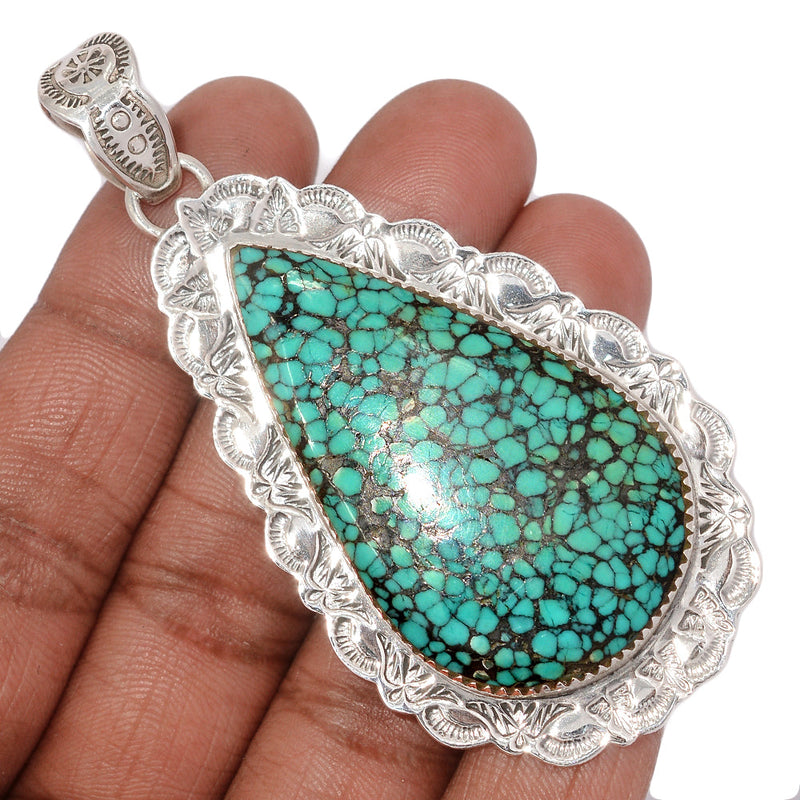 3.1" Jumbo - Tibetan Turquoise Pendants - MIXP123 - Weight 27.5g