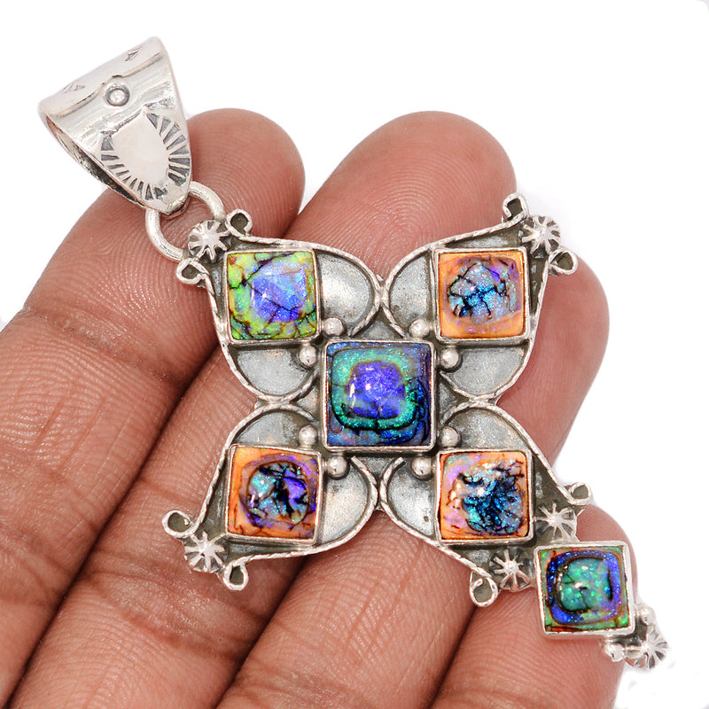 3" Cross - Sterling Opal Pendants - MIXP128 - Weight 17.4g