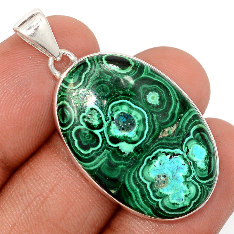 1.7" Malachite Pendants - MLAP3403