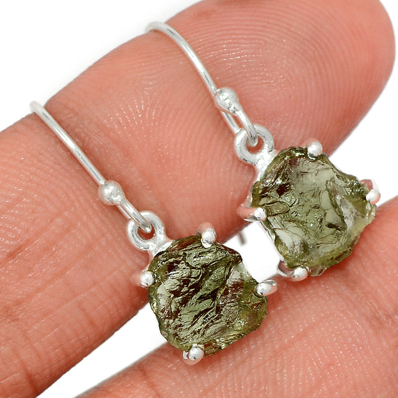 1" Claw - Moldavite Earrings - MLDE200