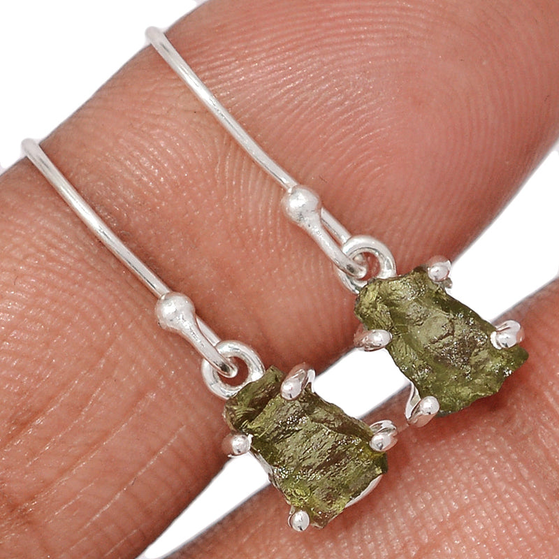 1" Moldavite Earrings - MLDE277