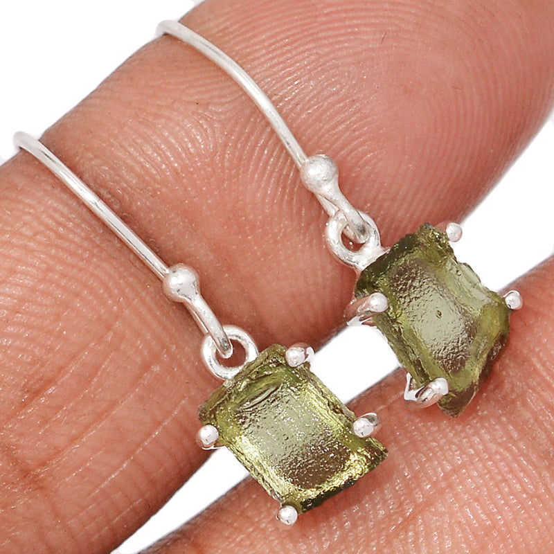 1" Moldavite Earrings - MLDE280