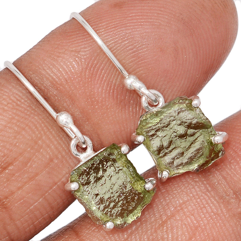 1" Moldavite Earrings - MLDE283