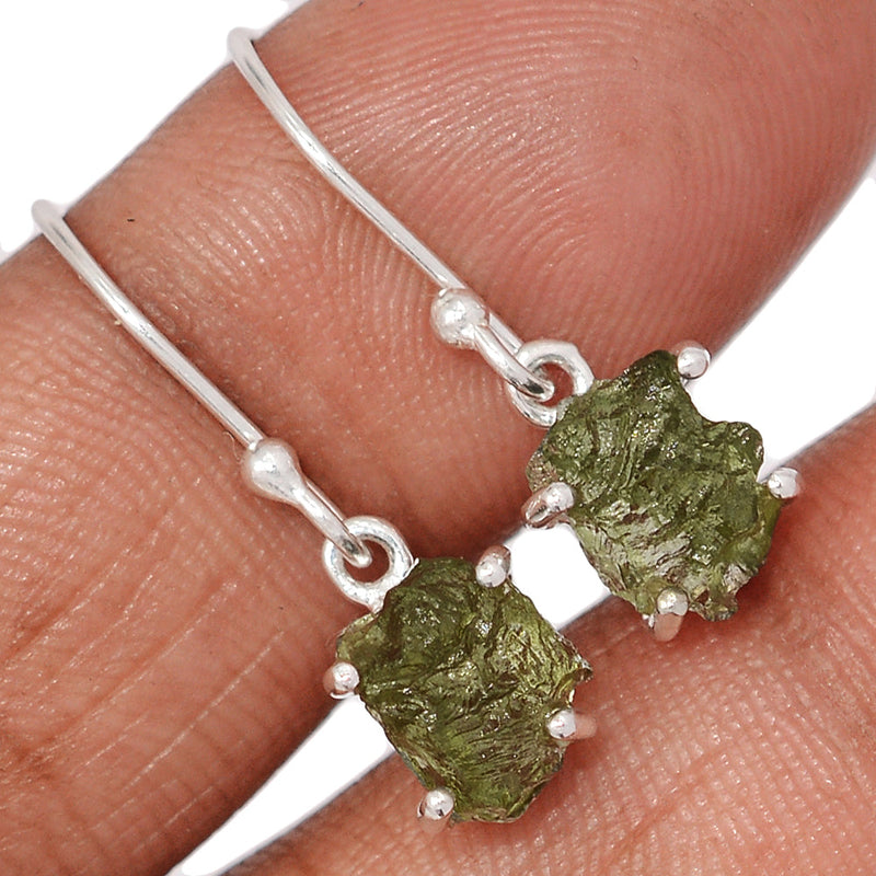 1" Moldavite Earrings - MLDE286