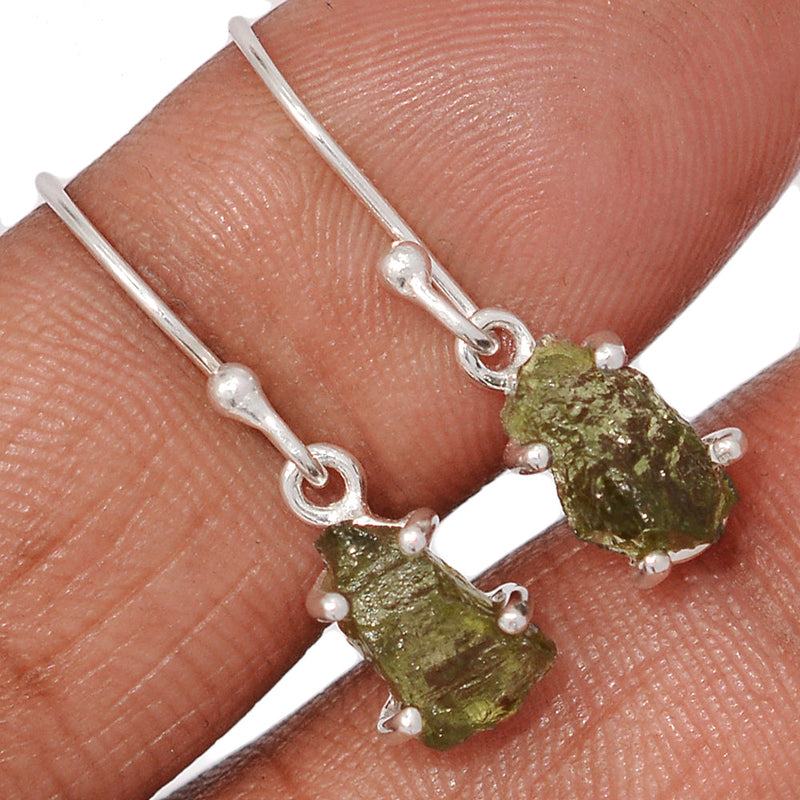 1" Moldavite Earrings - MLDE287