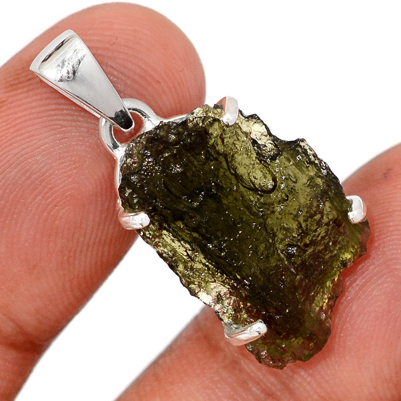 1.2" Claw - Moldavite Pendants - MLDP758