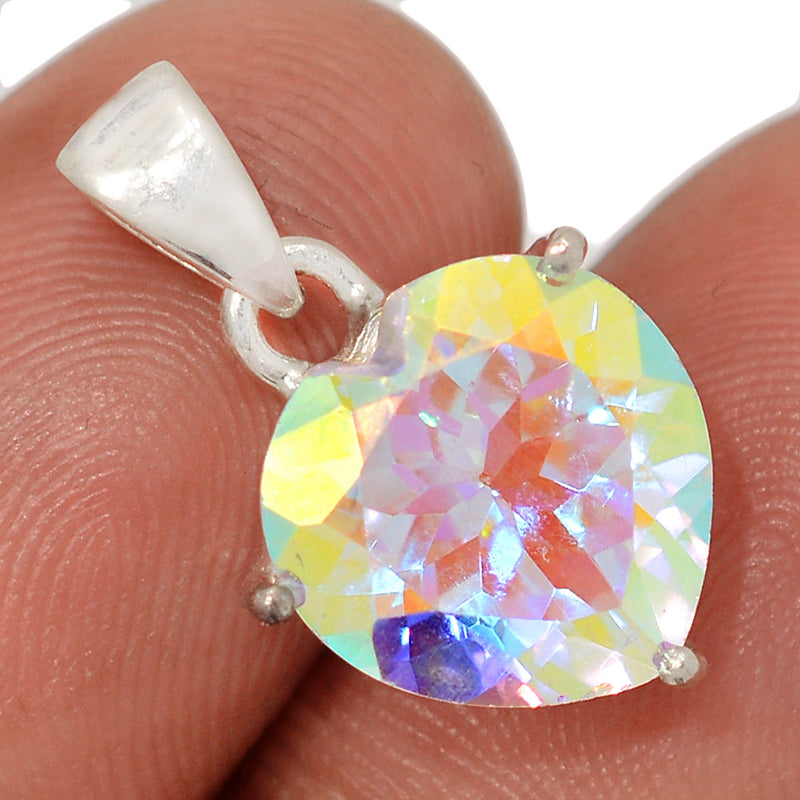 0.8" Heart - Mercury Mystic Topaz Pendants - MMTP77