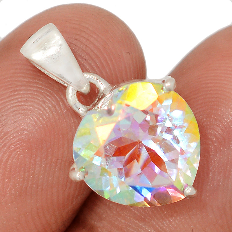0.8" Heart - Mercury Mystic Topaz Pendants - MMTP82