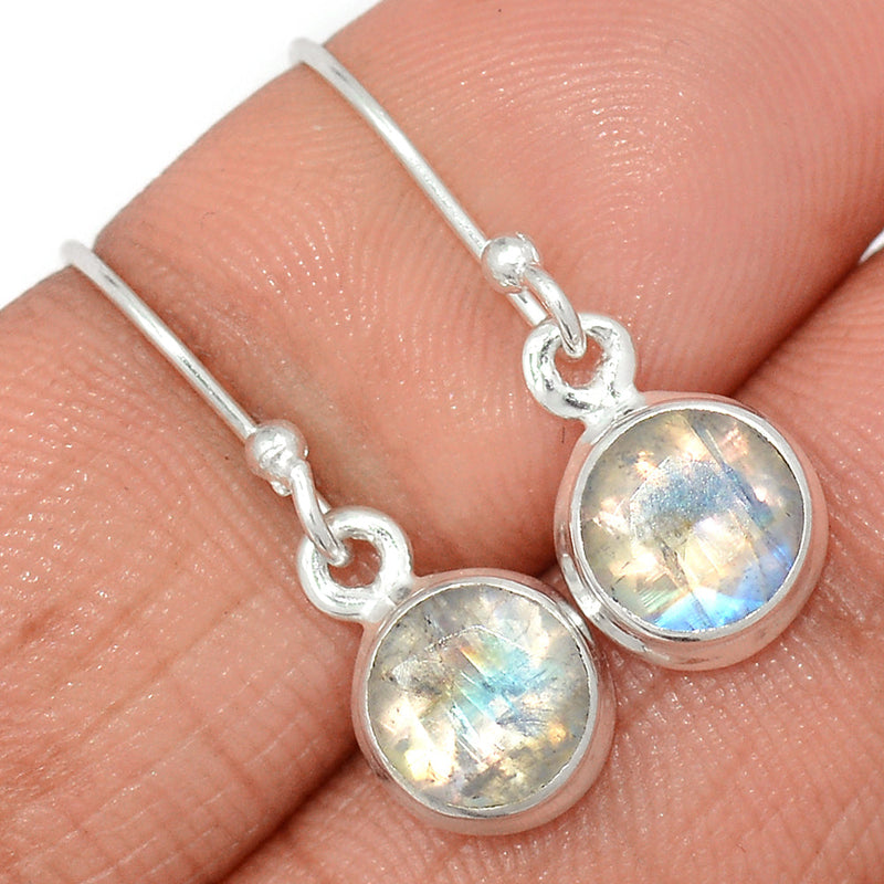 1" Moonstone Faceted Earrings - MNFE465