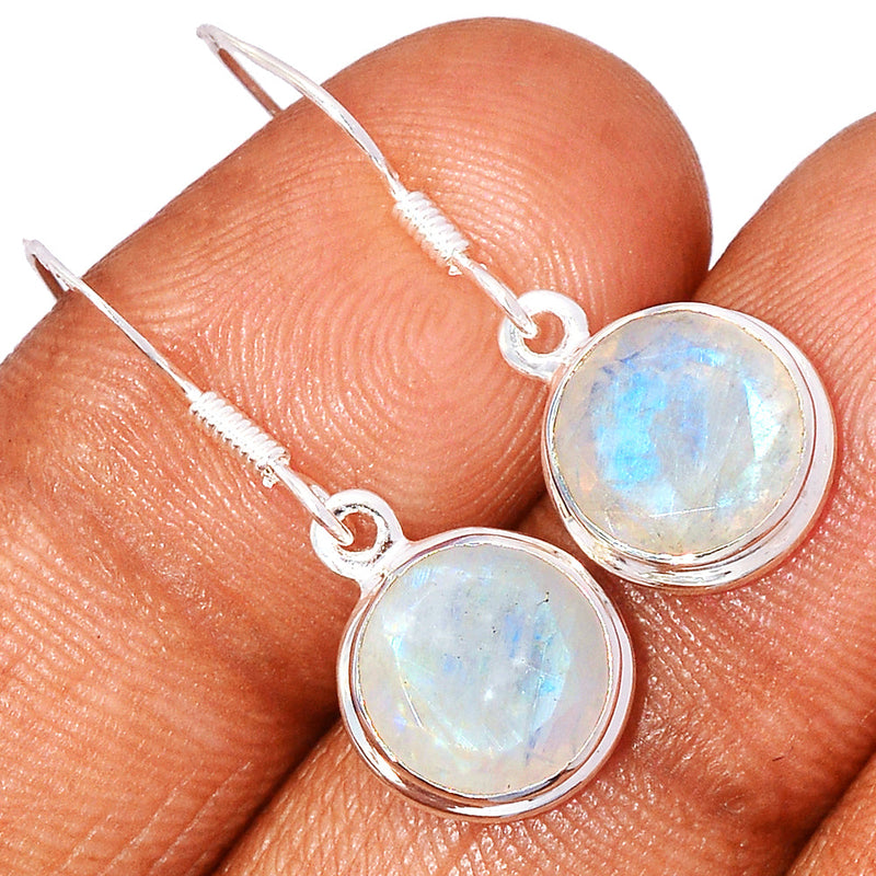 1.1" Moonstone Faceted Earrings - MNFE606