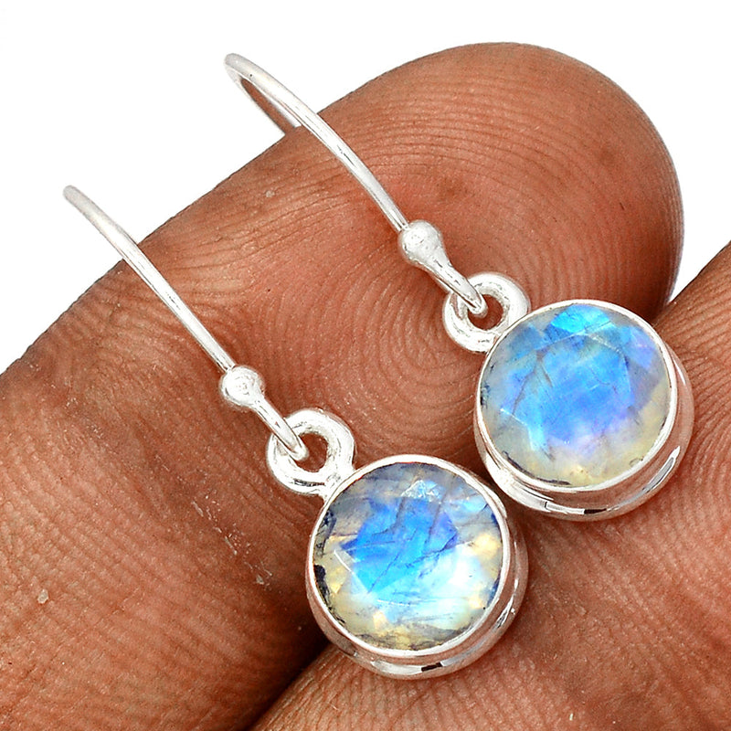 1.1" Moonstone Faceted Earrings - MNFE607