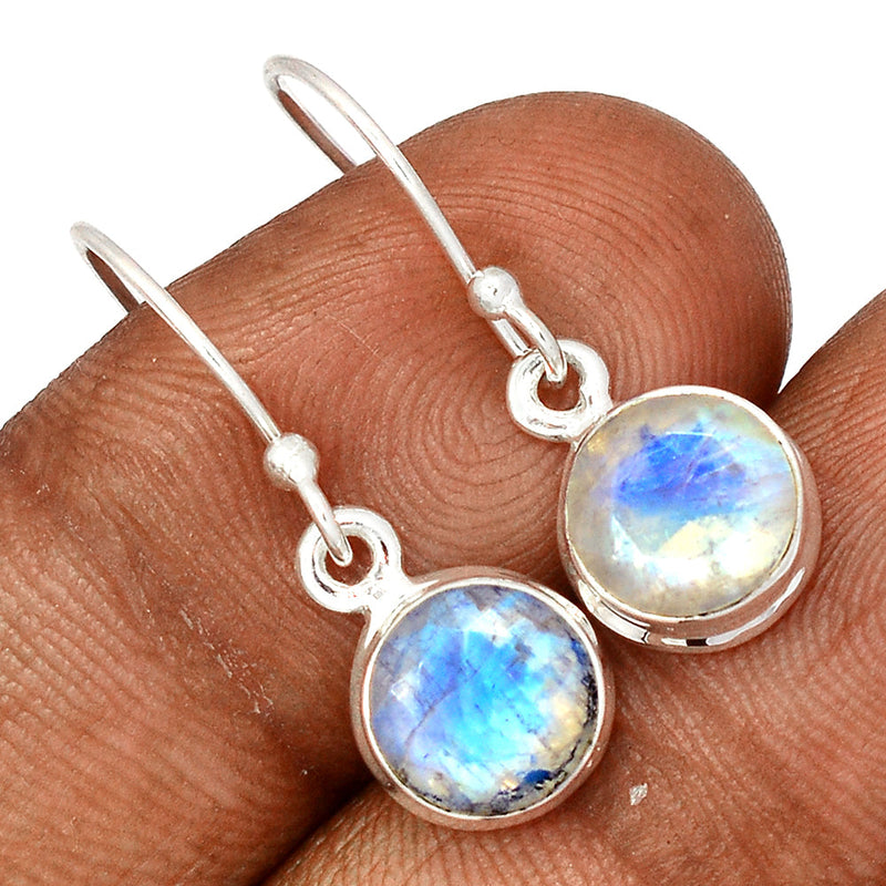 1.1" Moonstone Faceted Earrings - MNFE640
