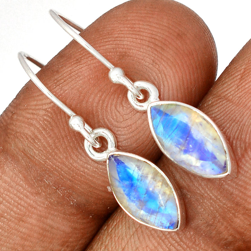1.2" Moonstone Faceted Earrings - MNFE643