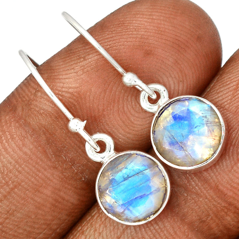 1.1" Moonstone Faceted Earrings - MNFE646