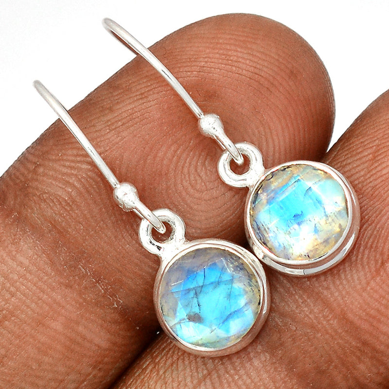 1.1" Moonstone Faceted Earrings - MNFE647