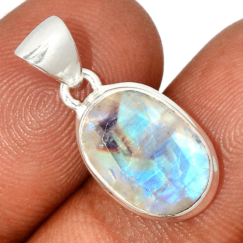 1" Moonstone Faceted Pendants - MNFP1786