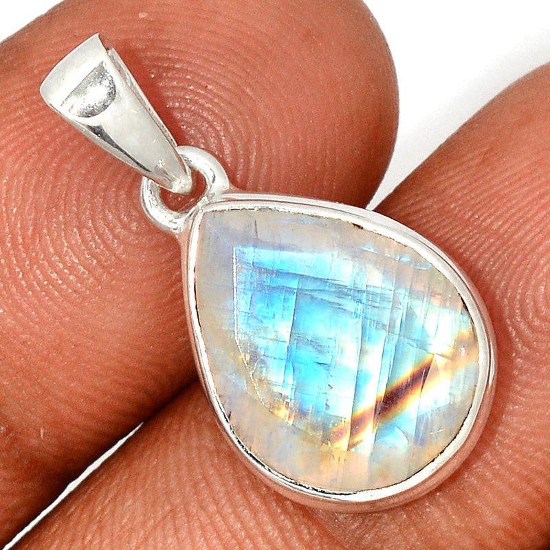 1" Moonstone Faceted Pendants - MNFP1810