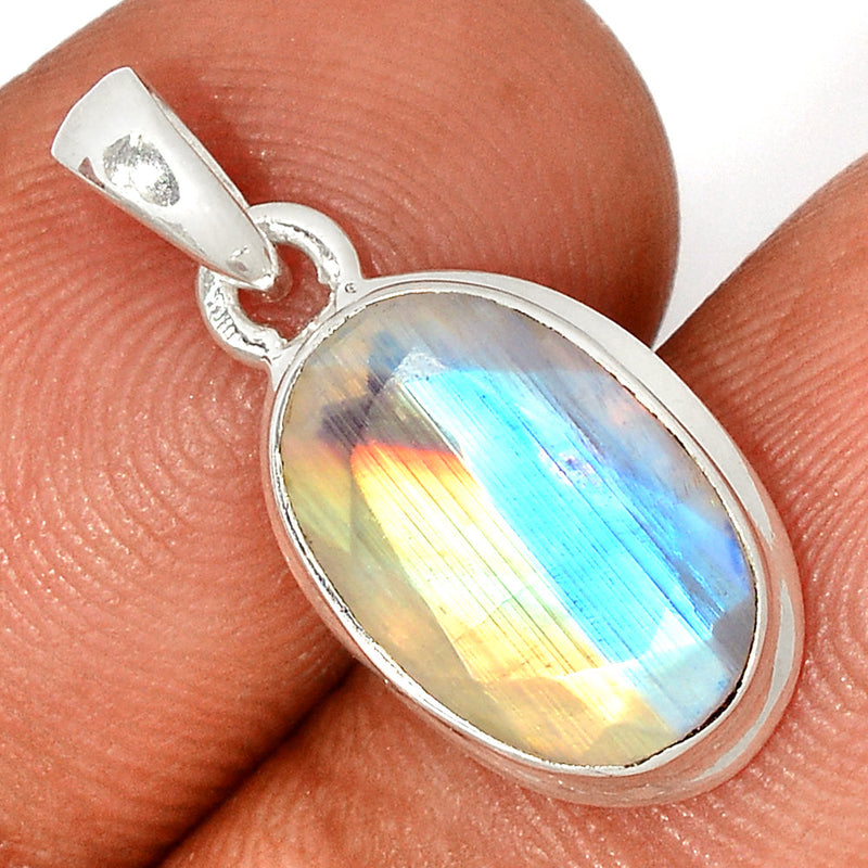 0.8" Moonstone Faceted Pendants - MNFP1821