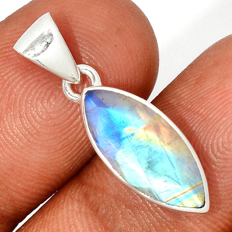 1.1" Moonstone Faceted Pendants - MNFP1822