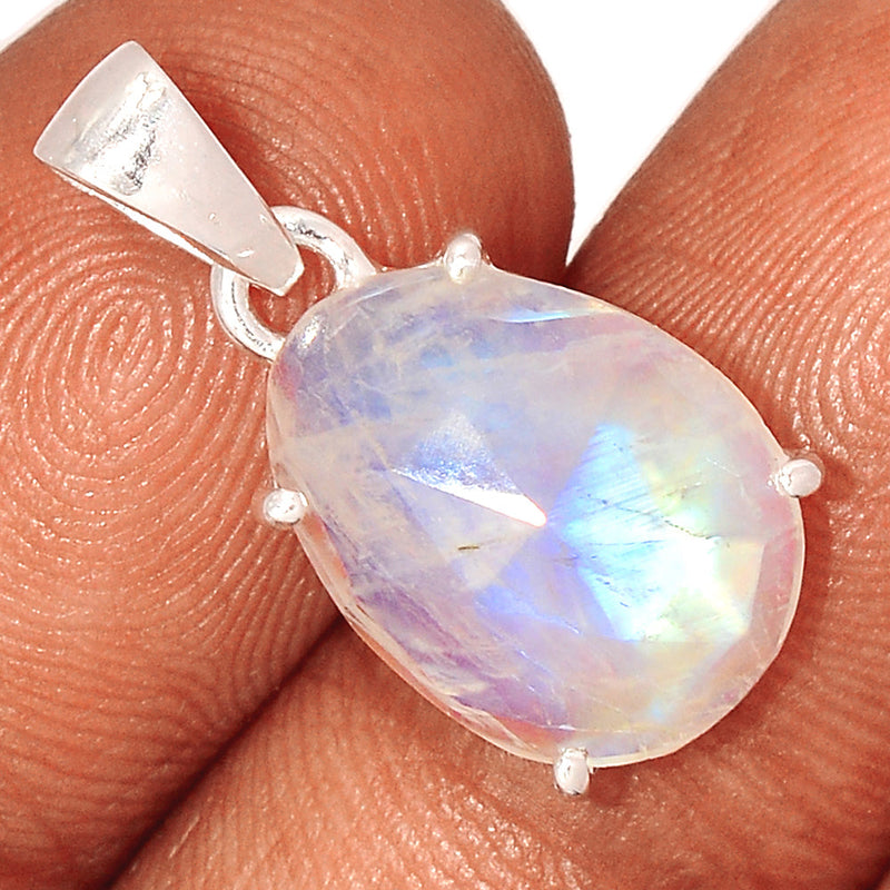 1" Claw - Moonstone Faceted Pendants - MNFP1835