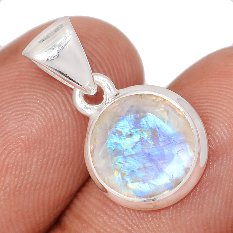 0.8" Rainbow Moonstone Faceted Pendants - MNFP1912