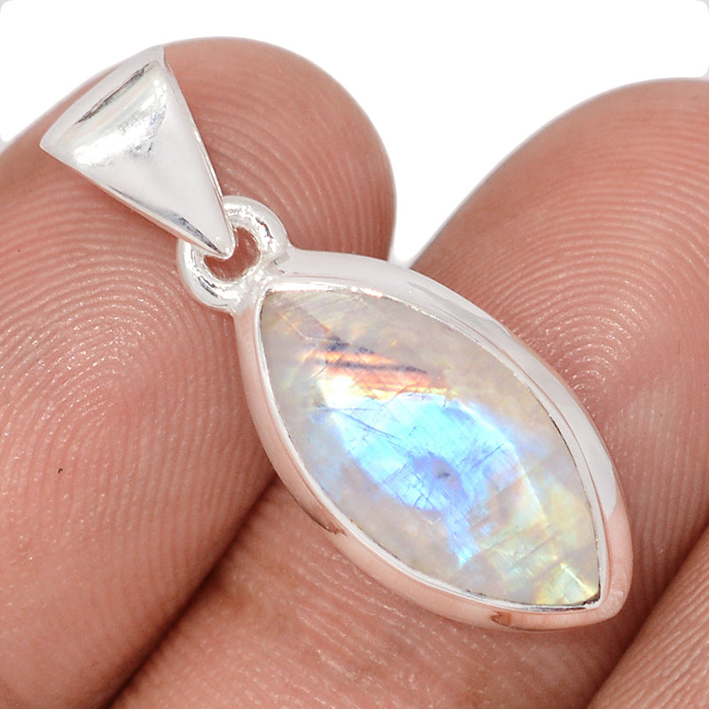 1.1" Rainbow Moonstone Faceted Pendants - MNFP1926