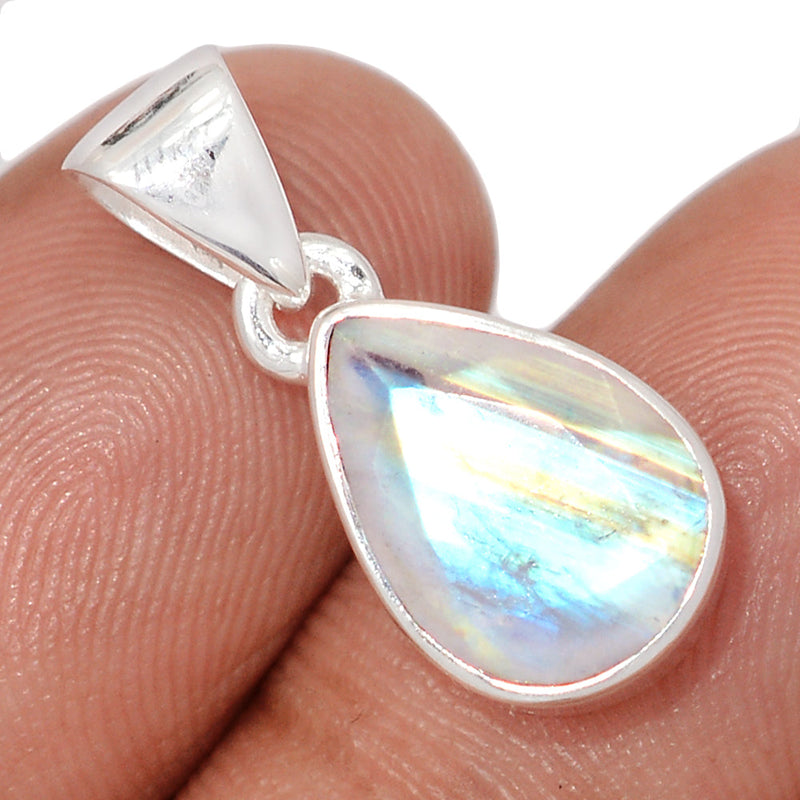 1" Rainbow Moonstone Faceted Pendants - MNFP1931