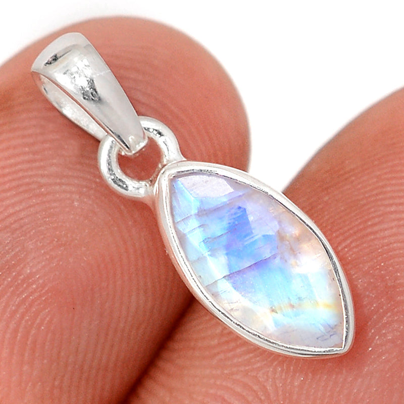 0.8" Rainbow Moonstone Faceted Pendants - MNFP1939