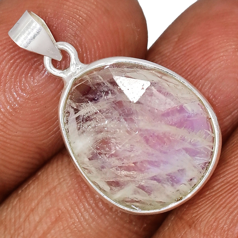 1" Rainbow Moonstone Faceted Pendants - MNFP1947