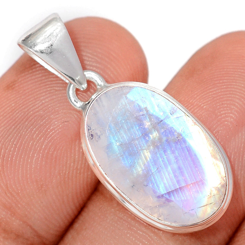 1.2" Rainbow Moonstone Faceted Pendants - MNFP1949