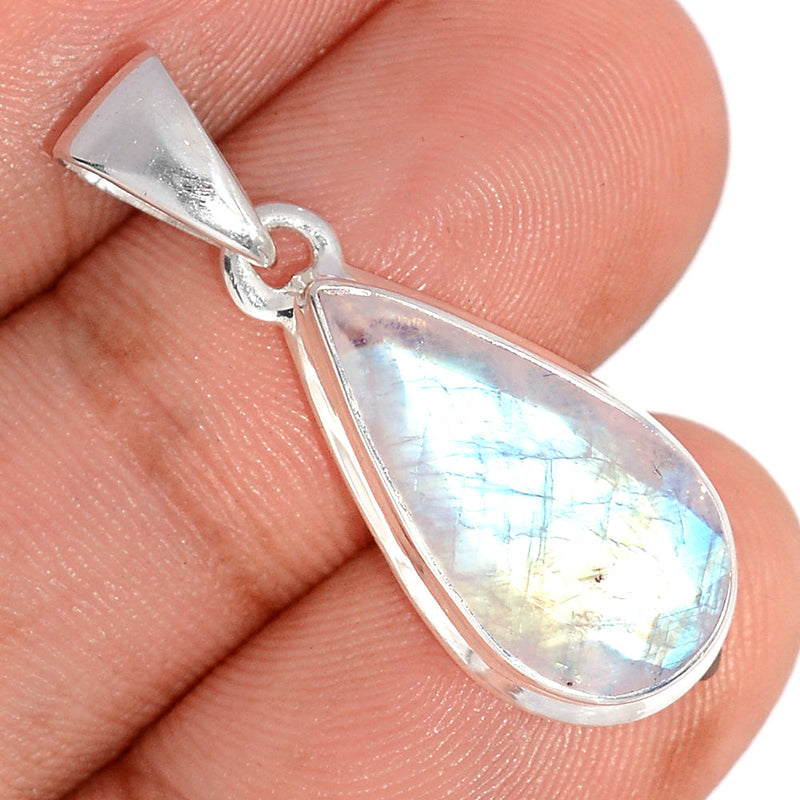 1.2" Rainbow Moonstone Faceted Pendants - MNFP1951