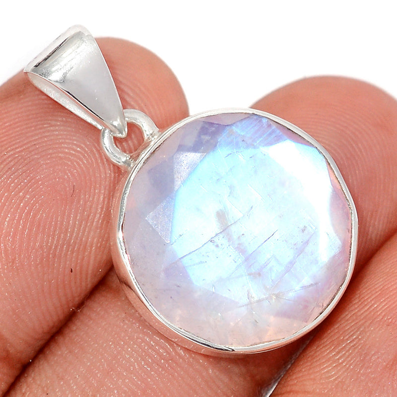 1.2" Rainbow Moonstone Faceted Pendants - MNFP1953
