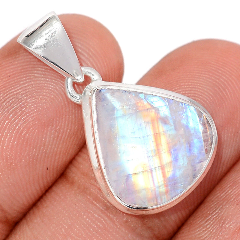 1.1" Rainbow Moonstone Faceted Pendants - MNFP1954